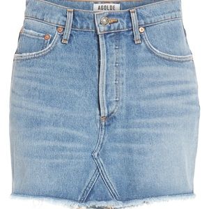 High Waist Denim Miniskirt